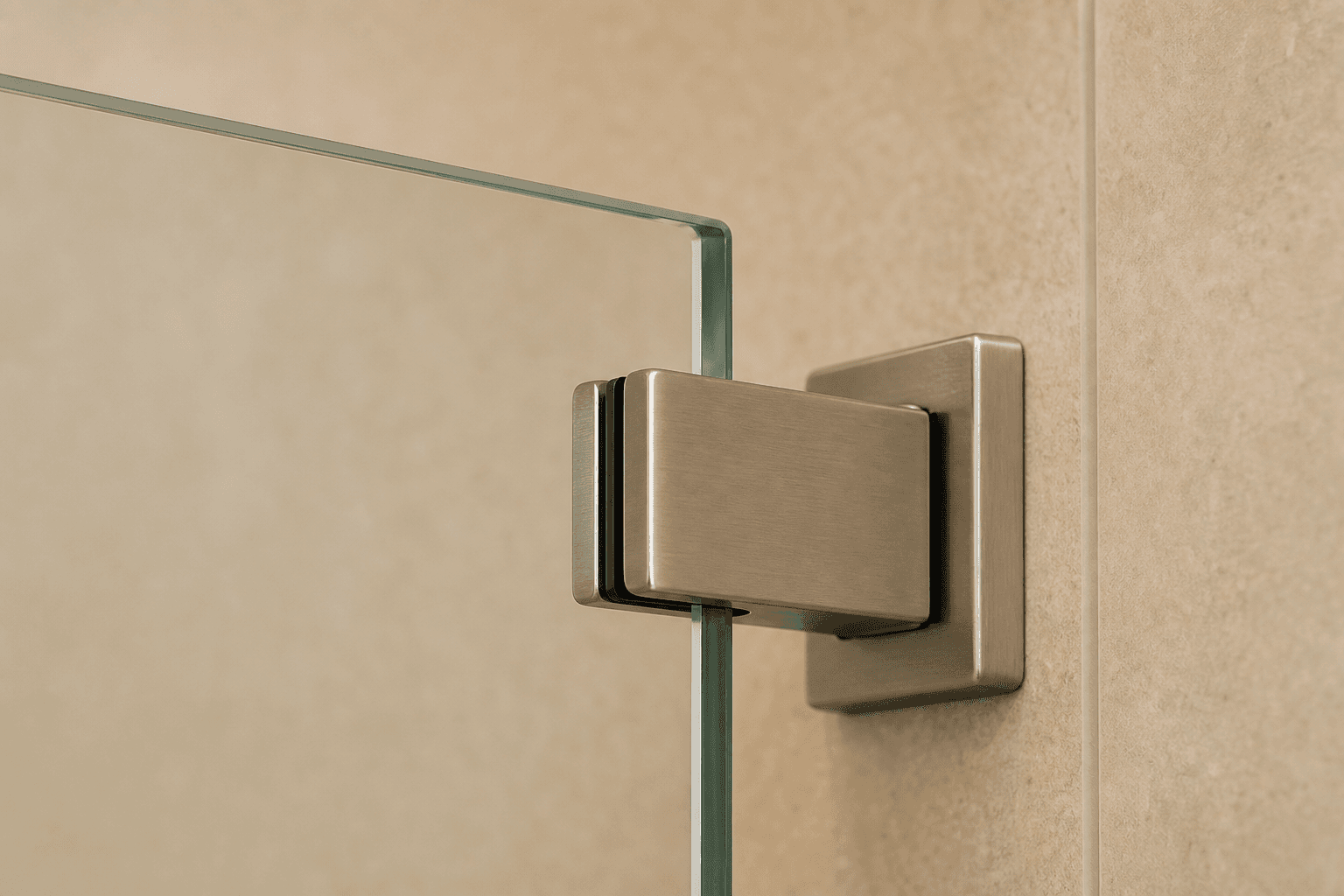 Concealed brushed-nickel hinge