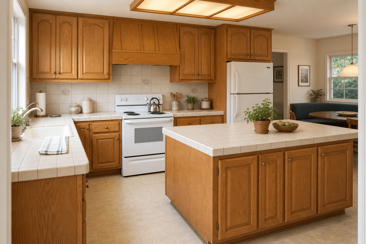 1980s oak cabinet Sacramento kitchen before remodel